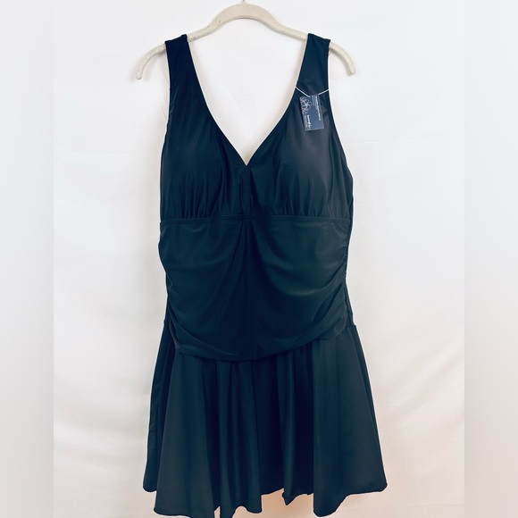 Summer Mae Black Swim dress | Tummy Control One Piece Attached Boy Short… - Picture 8 of 14